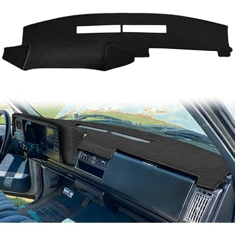 Dashboard Cover Dash Cover Mat Fit for Chevy Chevrolet Silverado/GMC Sierra C1500 C2500 C3500 K1500 K2500 K3500 Pickup Truck 1988-1994, 1992-94 GMC Yukon/Chevy Blazer Suburban(88-94, Black) Y25 Cover