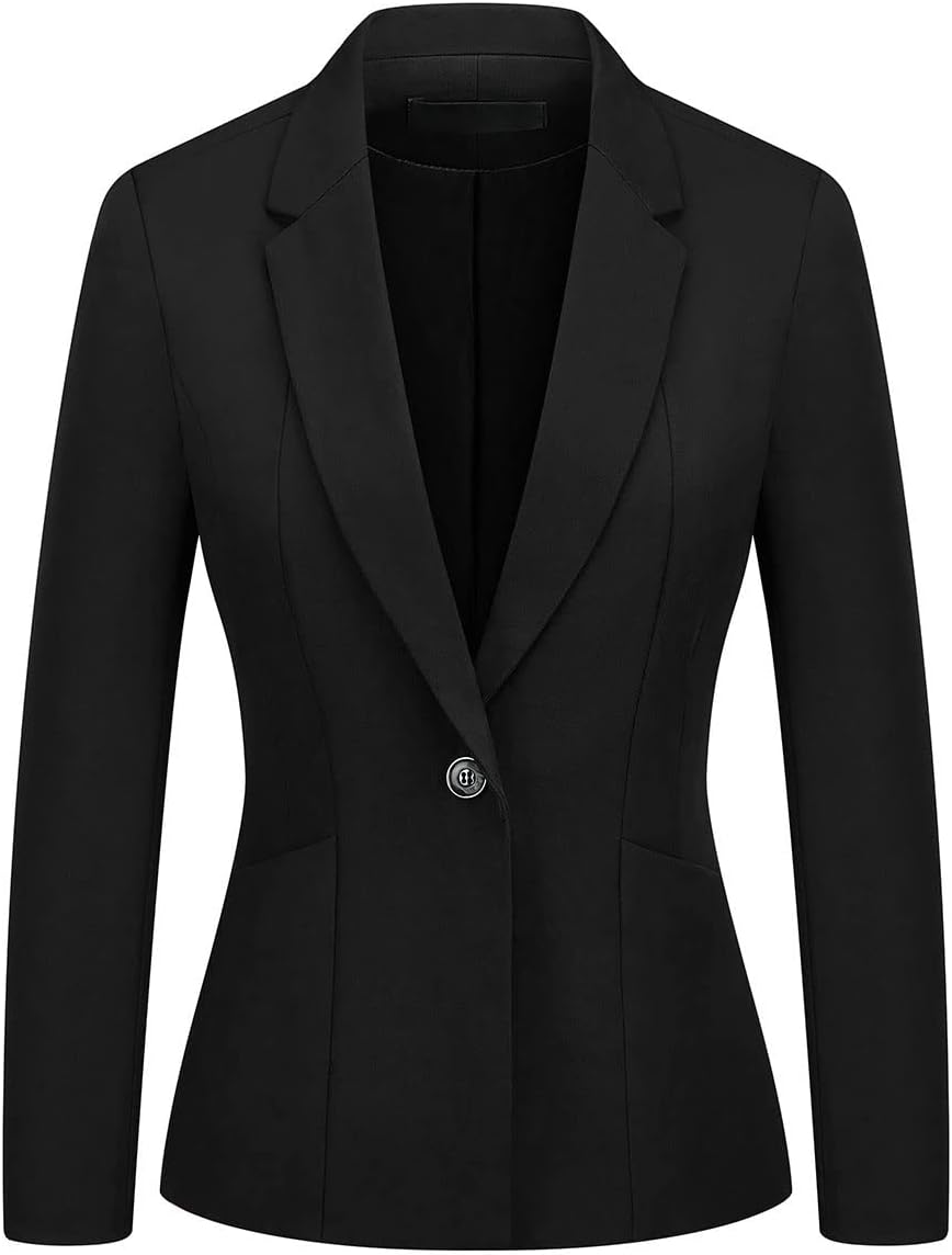MODFUL Women's 2 Piece Business Suit Pant Set Slim Fit One Button Blazer Jacket Lady Work Suit for Office - Image 2