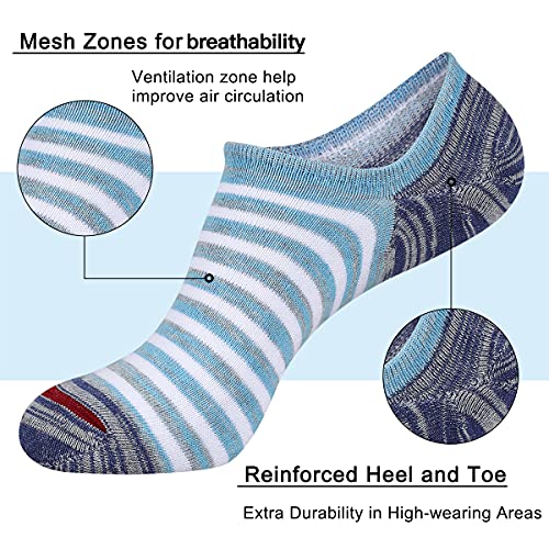 Mens No Show Cotton Socks 8 Pack Low Cut Casual Sock with Non-Slip Grips3