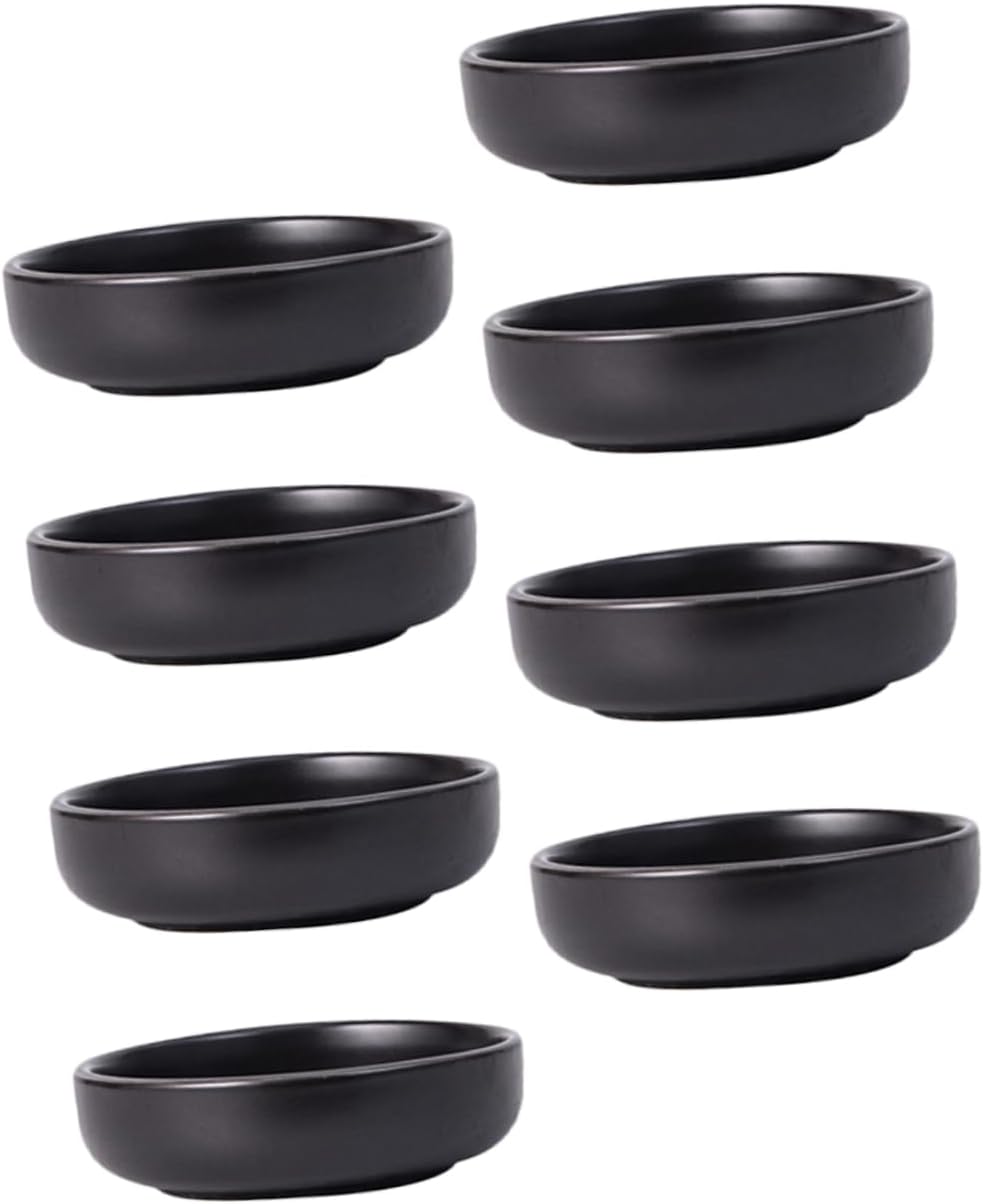 Zerodeko 8Pcs Sauce Bowls for Dipping Japanese Retro Style Soy Sauce Dishes for Mustard Chili Oil Salad Dressing for Home Hotel Restaurant Use