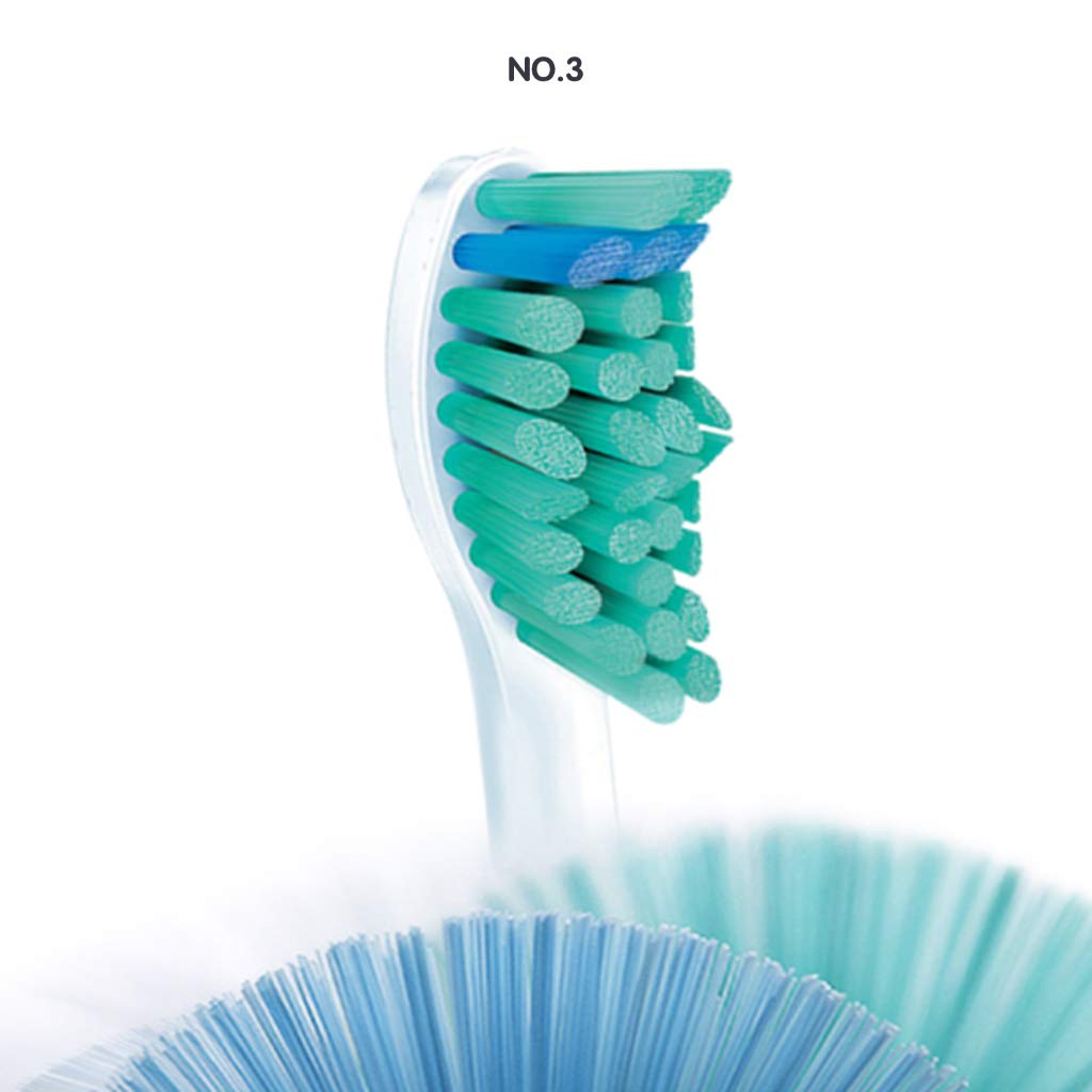 PAR automática Sonic para Adultos en Los Cepillos de dientes suaves para hombre y mujer – [DOS colores opcionales] – Romeo 4 cabezas de cepillos + caja de viaje (Color: B)