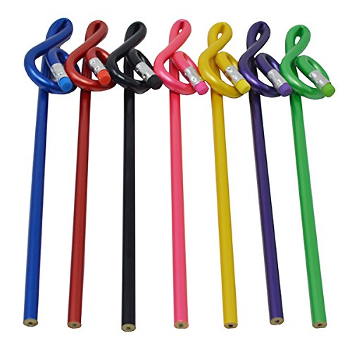 Lápices de música PUNK con diseño de clave de sol multicolor miniatura 6