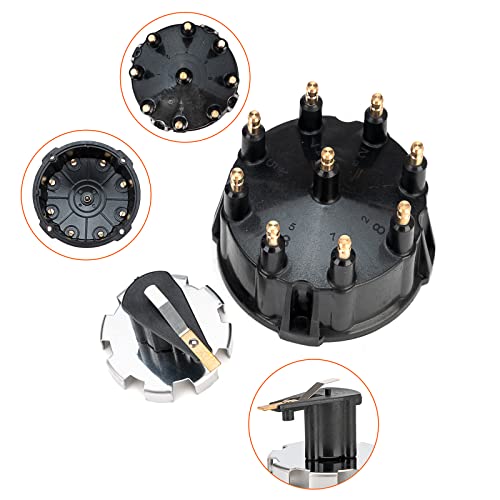 Distributor Cap And Ignition Rotor Kit - Compatible With Mercruiser Gm V8 Engines With Thunderbolt Iv And V Hei Ignition System - Replaces 185273, 805759Q3,805759T3, 805759T1, 18-5395 #TOP2