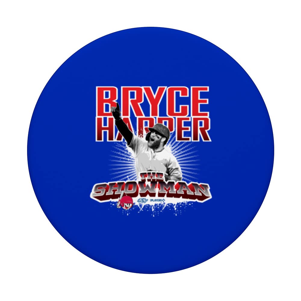 Bryce Harper Philadelphia Baseball Sket One x MLB Players PopSockets Swappable PopGrip, Black - Image 3