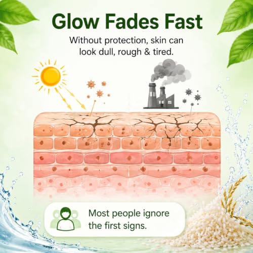 Image of BIOFRESH Korean Glass Skin Care Combo Kit | Rice Water Face Wash + Rice Water Toner with Niacinamide + SPF 30 Sunscreen | Brightening, Hydrating & Sun Protection Routine | Daily Skincare Set for Women & Men