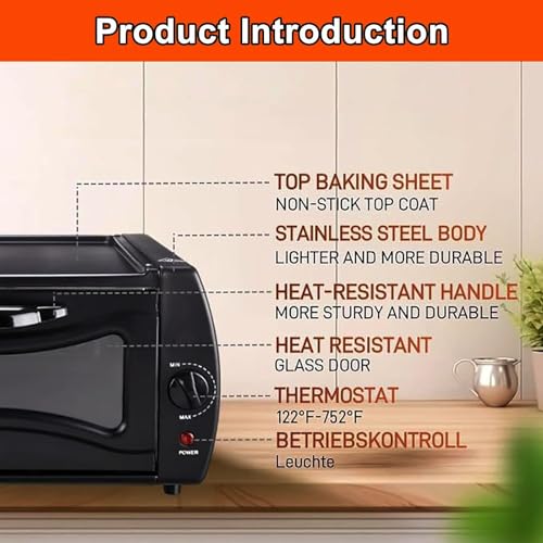 Forno Elettrico Tandoori, 2-in-1 15L Pizzaiolo, 2100W Mini Forno Tandoori, 122 ° f-752 ° f Controllo della Temperatura, per la grigliatura di Cottura a tostatura