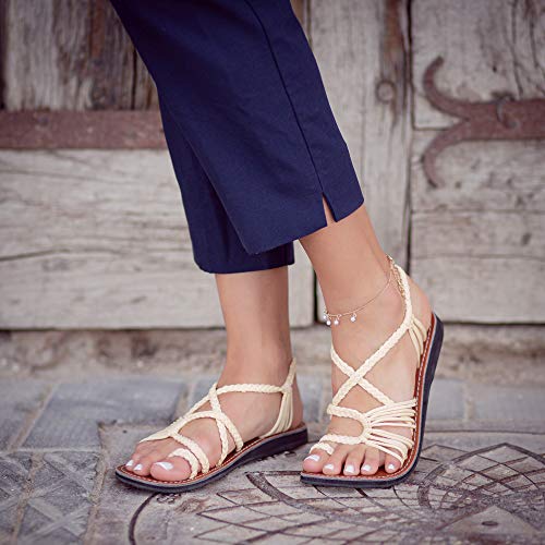 Plaka MPSSIM-8 Palm Leaf Flat Summer Sandals For Women | Perfect For The Beach Walking & Dressy Occasions thumb #4