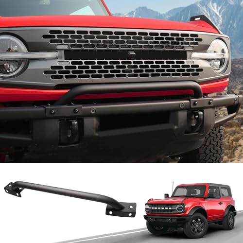 Mabett Bumper Bull Bar Black Powder fit Ford Bronco Accessories 2024 2023 2022 2021, Rust-Resistant Steel Bumper fit Bronco 2/4-Door Front Bumper Grille Guard (Not for Bronco Sport)