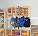Contender Cubby Storage Organizer Cubes, Daycare Shelves with 10 Cubbies with Hooks and Shelf, Hanging Wall Mount, Furniture for Kids Toys, Classroom, 47-inch Width