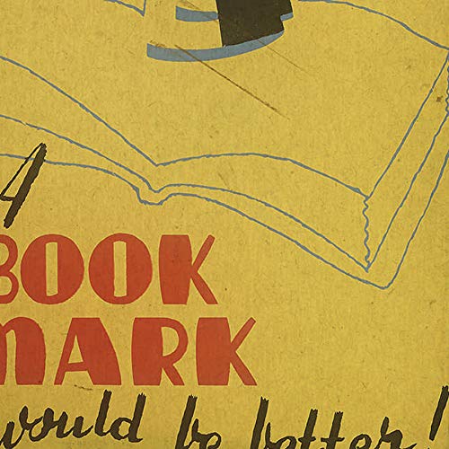 Nacnic Vintage Poster Library poster cares books bookmarks Use. A4 size, Use Bookmarks, 29.7L x 21W cm - Image 4