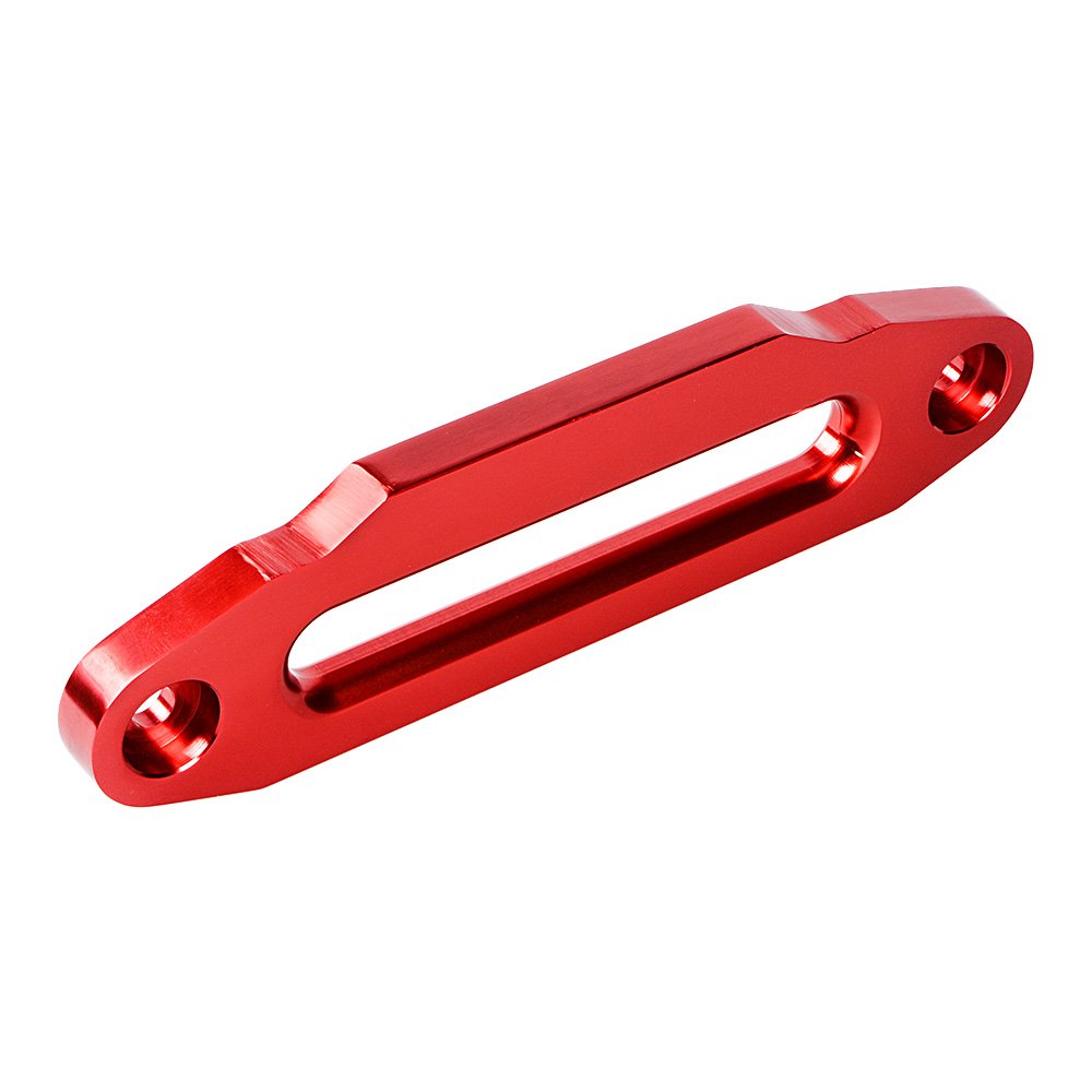 amopacorp RED 10 inch High-Grade Aluminum 8000-15000 LBs Hawse Fairlead for Car SUV ATV UTV Pickup Truck Offroad Synthetic Winch Rope Cable