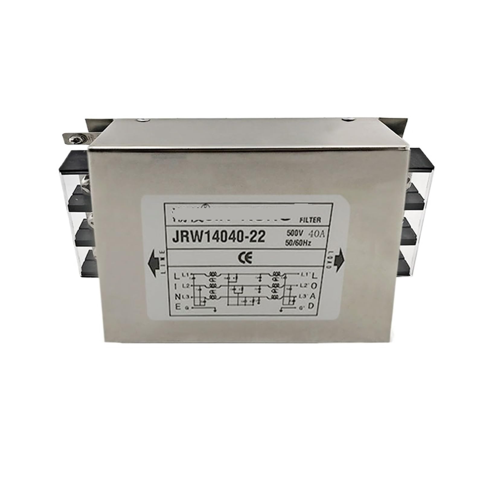 Filtro de potencia lineal CA 380V trifásico antiinterferencias para maquinaria industrial