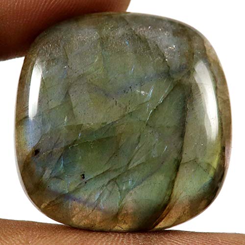Cabochon de labradorite naturelle 82,25 carats forme coussin Qz75 - 2