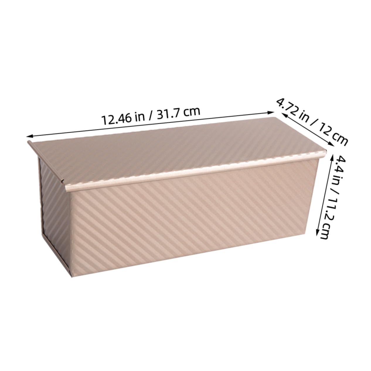 Alipis Molde para Pan de Acero al con Tapa Antiadherente Molde Ondulado para Hornear Pan Casero y Baguettes Bandeja Resistente y Versátil para Tostar y Cocinar Casa