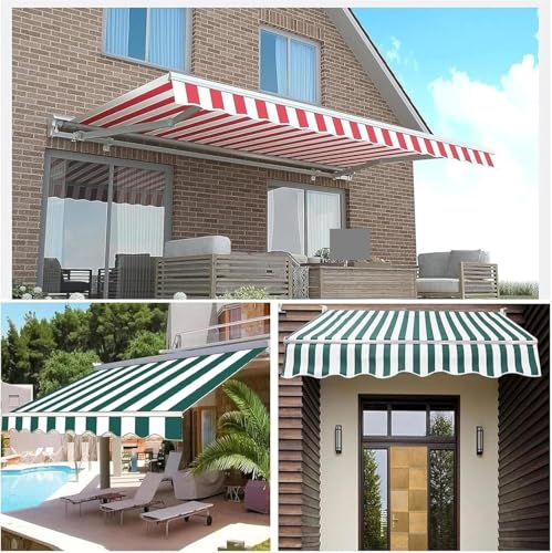 Auvent rétractable avec toile en polyester de rechange pour grand jardin - 8