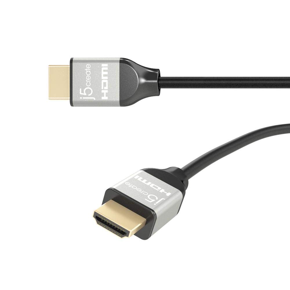 Amazon.com: j5create Ultra HD 4K HDMI Cable- (6.6 ft, Black, HDMI