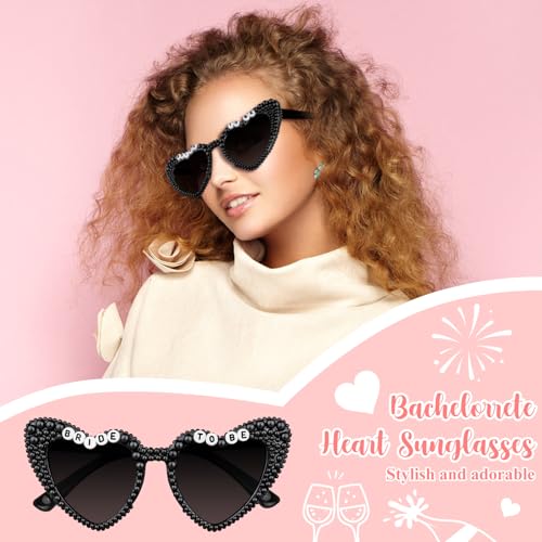 JUSTOTRY Bride Sunglasses for Bachelorette Party - Black Bride or Die Glasses Engagement Favors Bridal Shower Accessory Till Death Do Us Party Bachelorette Decorations 6