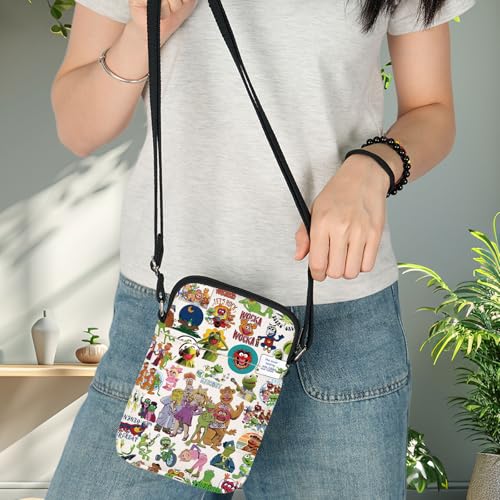 BWWKTOP Frog Crossbody Bag Piggy Fans Gift Fozzie Bear Sling Bag Gonzo & Rowlf the Dog Merchanddise4