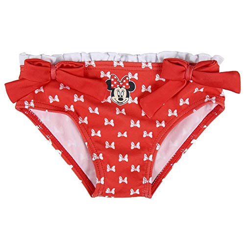 Cerdá Life'S Little Moments Bimba 0-24 Braguitas Bañador Bebe Niña de Minnie Mouse - Licencia Oficial Disney Costume a Slip, Rojo, 6 Mesi