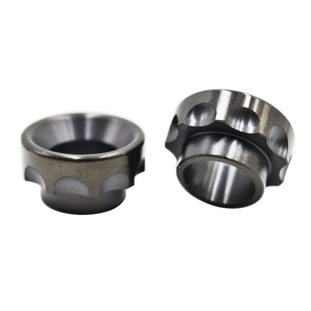 RUILUL Stainless Steel 810 Drip Tip Mouthpieces Cap (Black)