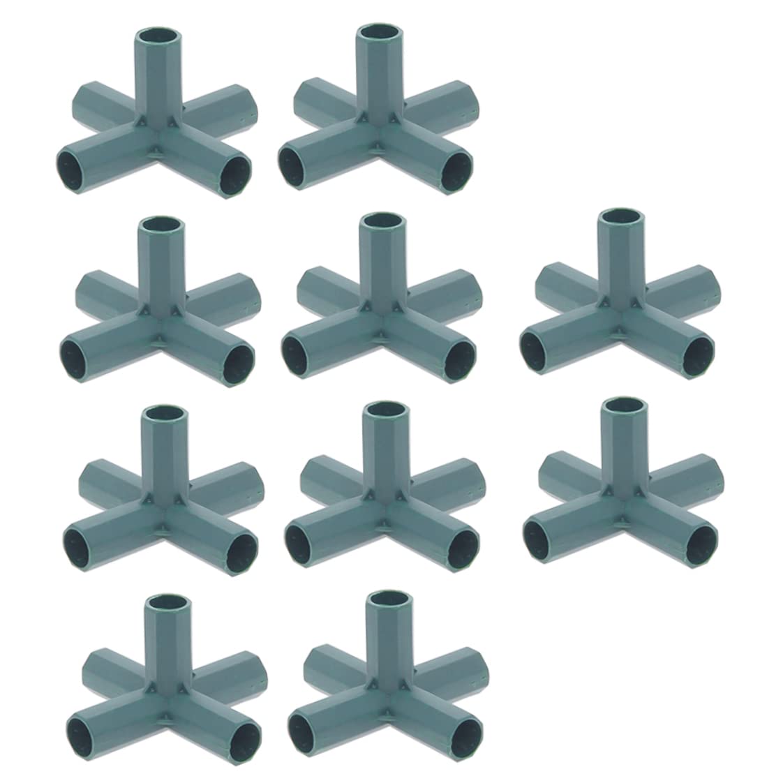 Greenhouse Frame Connectors Canes Connectors Plant Stakes Gardening Framework Building 16mm Plastic 5 Way Corner Green 10PCS