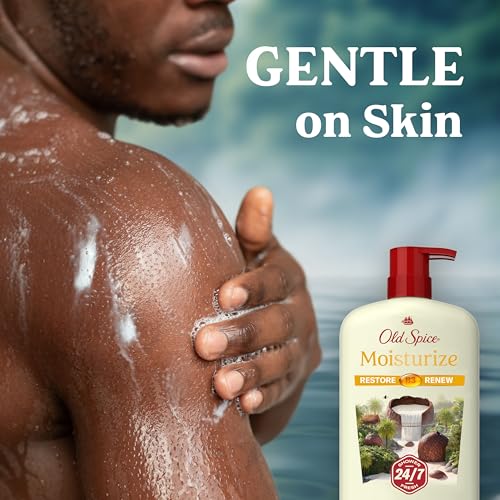 Image of Old Spice Cleansing Body Wash for Men, 24 /7 Shower Fresh with Lasting Scent, Restore & Renew, Gentle on Skin, Vitamin B3, Moisturize with Shea Butter Scent, 30 oz (Pack of 4)