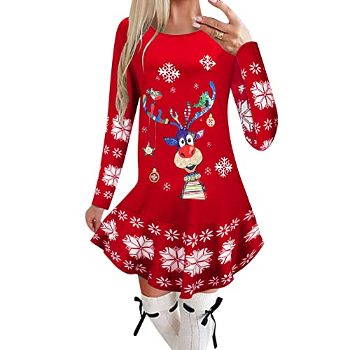 Gebreide jurk voor dames, herfst, grote maten, winter, nieuwe lange mouwen, kerstcasual, sexy jurk, satijnen jurk, lange mouwen, maxi-partyjurk, sexy en elegant, gebreide jurk, herfst, winterjurk, dames, A-lijn - Image 4