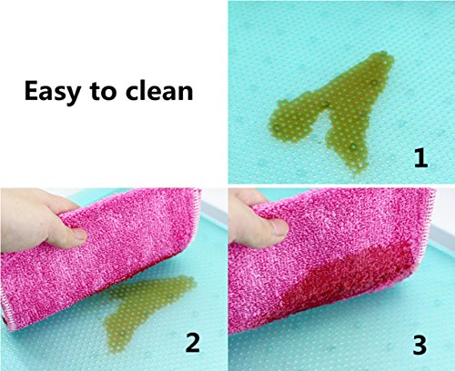 Cafurty 4 Pcs Refrigerator Mats, Fridge Mats Can Be Cut Refrigerator Pads Fridge Pads Vegetable Fruits Fresh Pad Drawer Table Placemats Cabinet Protective Pads Shelves Drawer Mats - Blue #TOP3