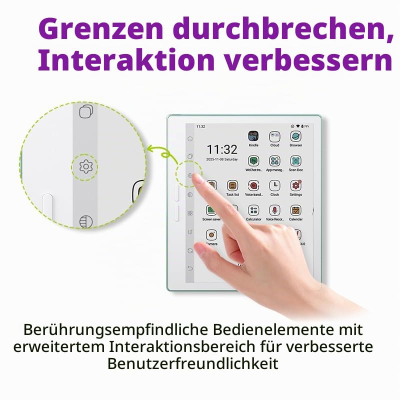 Bigme B7 Pro 7-Zoll-Farb-ePaper-Tablet mit 8+256GB Speicher und 4G-Telefoniefunktion (Grün)