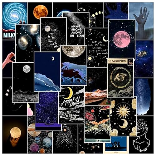 Image of SAW Space Posters - Pack of 54 | 4 x 6 Inches | Aesthetic Wall Art | Living Room, Bedroom, Office