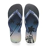 Material exterior: Caucho Havaianas Hype, Chanclas para Hombre, Multicolor (Navy Blue/Blue Star/White), 39/40 EU
