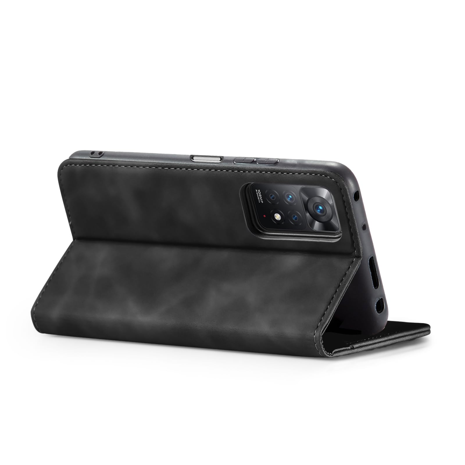 Custodia Redmi Note 12 Pro Portafoglio in Pelle Blu con Chiusura Magnetica