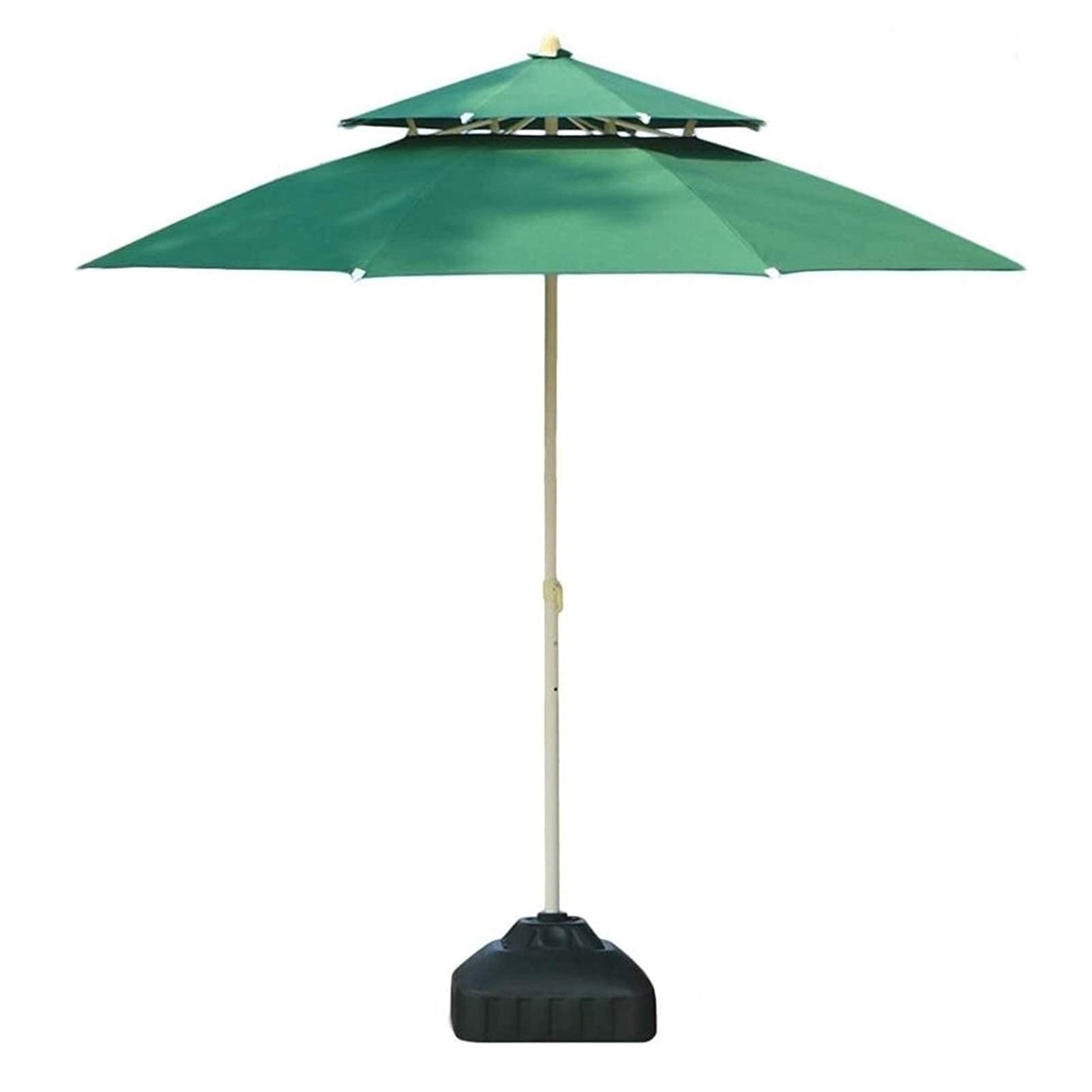 SaryEdge Outdoor Garden Parasols Parasols Garden Patio Table Umbrella With Push Button Tilt, Perfect For Outdoor Yard, Beach Commercial Event Market, Camping, Pool,Green-7.5 Ft/230cm