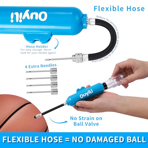 Portable Sports Ball Pump Kit - Two-Way Dual Action Inflation