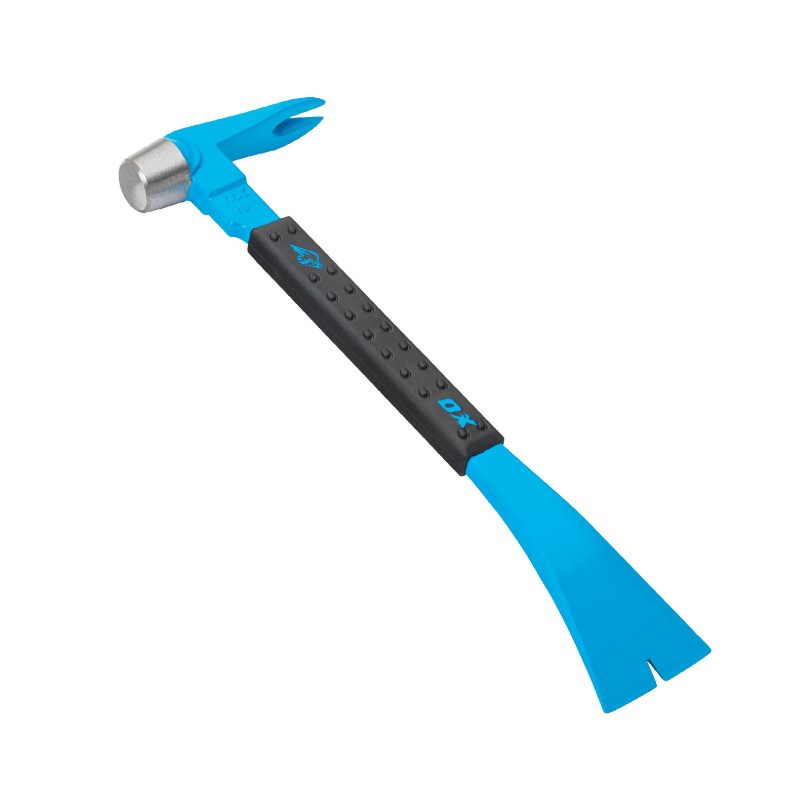 OX Tools 10" Molding Bar Cats Paw Nail Puller Tool with Wide Chisel Blade - Non-Slip Grip Multi-Purpose Beveled Claw with Hammer Head - Multi-use Mini Pry Bar for Trim and Nail Removal OX-P083110