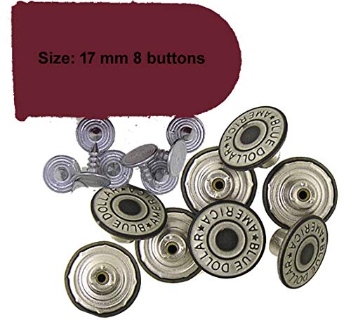 Blue American Jean Tack Buttons (17mm Mate CT. 8 Tool)-There is a Replacement Button for Levis!
