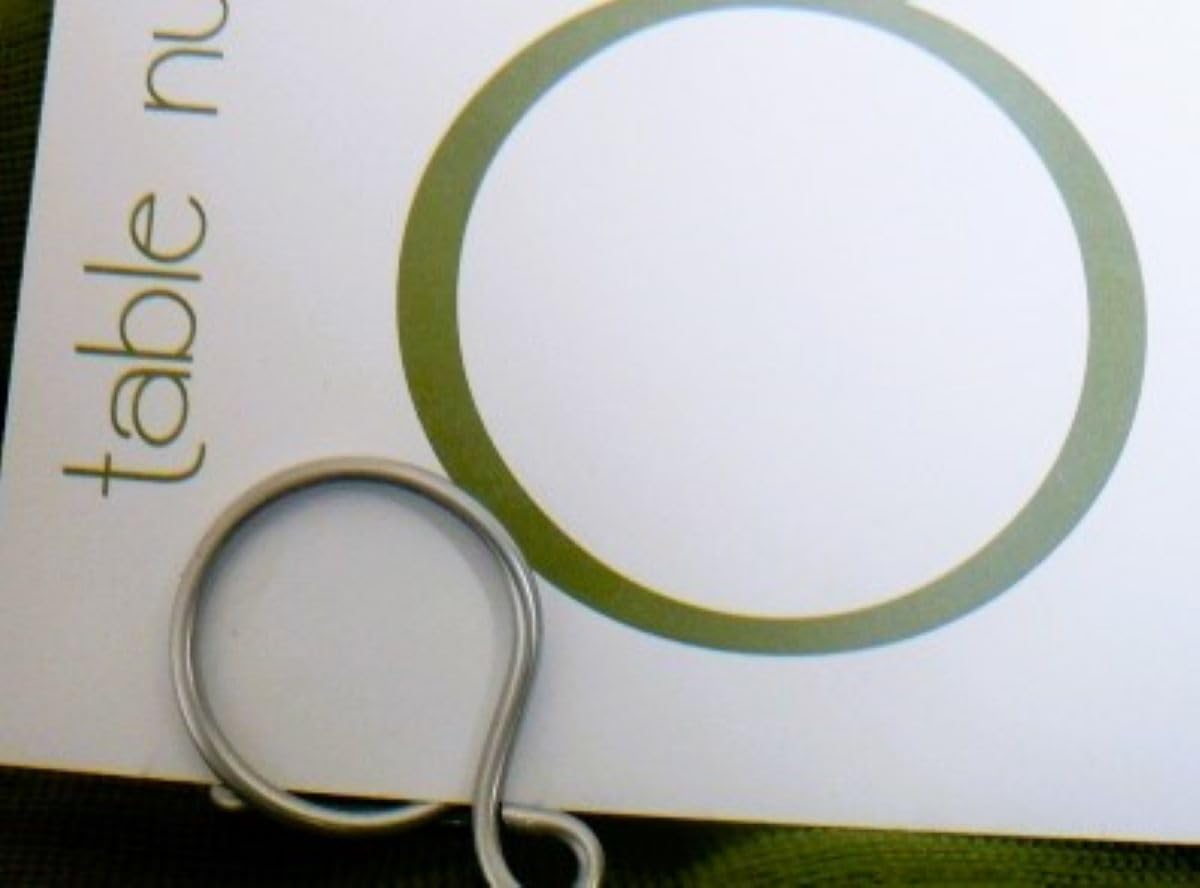 Silver Wire Card Holders For Table Numbers, Menus, Wedding & Party Reception - 6pcs