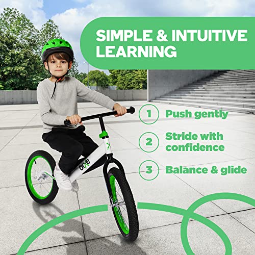 Bixe 16BIXE-GN Balance Bike - 16 Inch (40.6 Cm) Big Kids' Training Bikes - Kids Balance Bike Designed For Children Ages 4 To 9 - No Pedal Push Bicycle thumb #5