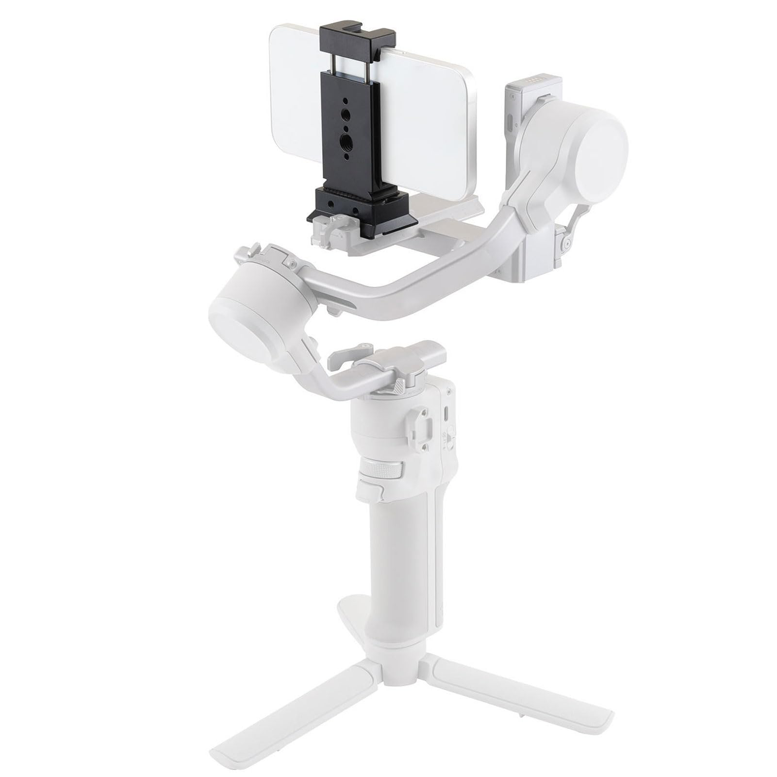 Supporto per Telefono, Morsetto per Telefono in Metallo per RS2 RSC2 RS3 RS4 RS4 Pro Mini Stabilizzatore con Slitta Fredda e Fori Filettati 1/4 3/8, per Smartphone da 61-92 Mm