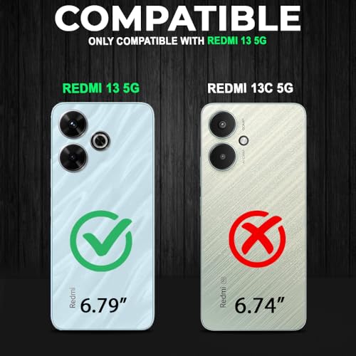 Image of AESTMO Tough Armor Redmi 13 5G / Poco M6 Plus 5G Bumper Back Case Cover | Ring Holder & Sliding Camera Shield Cover | 360 Degree Protection Back Case Cover for Redmi 13 5G / Poco M6 Plus 5G (Black)