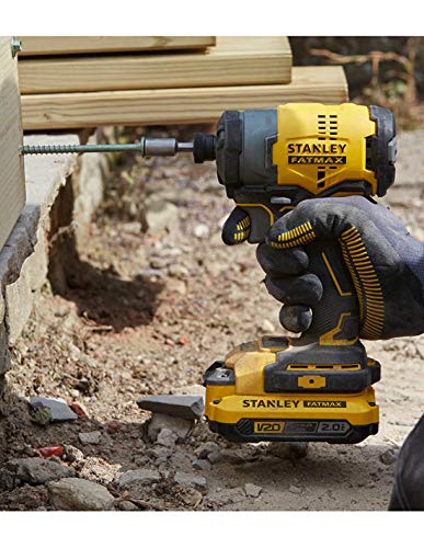 STANLEY FatMax Kit SVK20322A (Bohrschrauber SFMCD720 + Kombihammer SFMCH900 + Schlagschrauber SFMCF810 + 2 Batterien 2,0 Ah + Ladegerät + Tasche M) – Bild 7