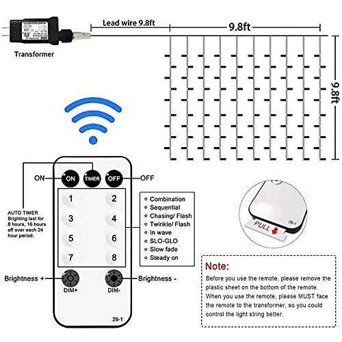 Jmexsuss EXS-C-0300-R 300 Led Remote Control Christmas Curtain Lights thumb #6