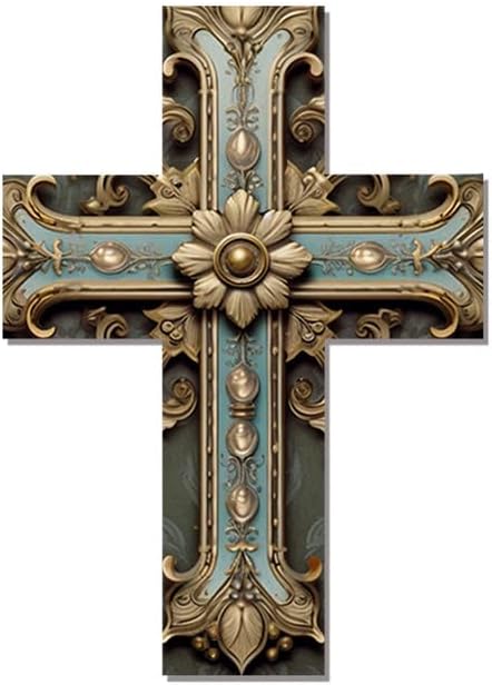 Miniatura 12 de Imahoocool Arte espiritual de madera rústica, cruz, iglesia, decoración de habitación para el hogar