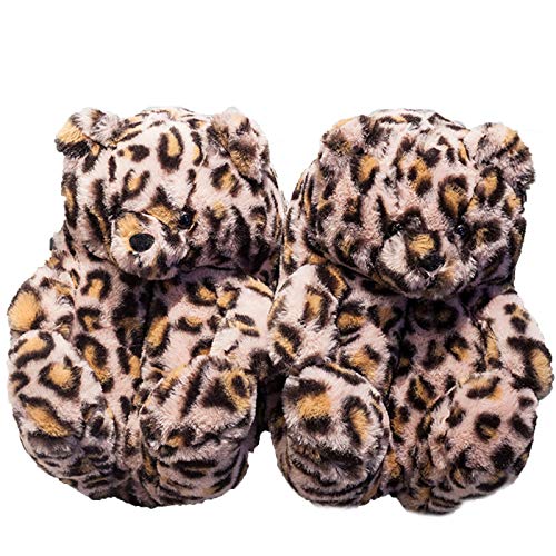 KPII Felpa Suave Pantuflas, Teddy Bear Cómodas Antideslizante Pelusa Pantuflas Cover