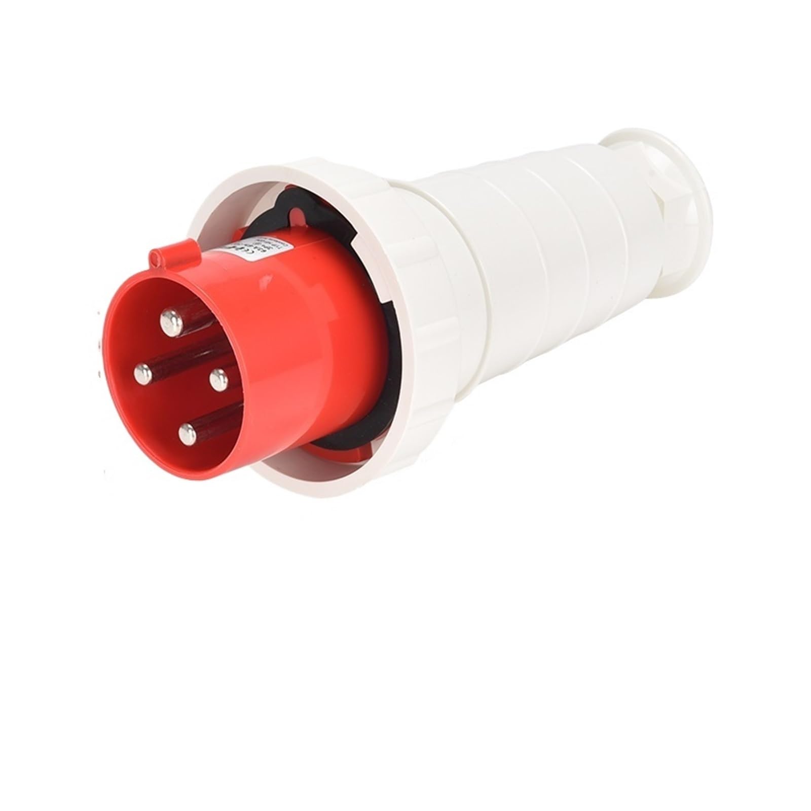 Conector industrial trifásico 63A IP67 para aviación de 4 pines y tipo expuesto