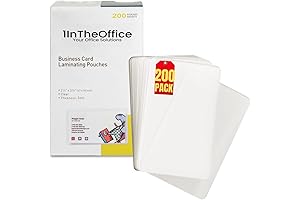 1InTheOffice Business Card Laminating Pouches 5 Mil (200 Count)