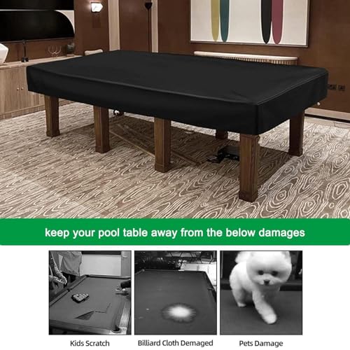 Funda para mesa de billar impermeable y cubierta protectora antipolvo con cordón 3