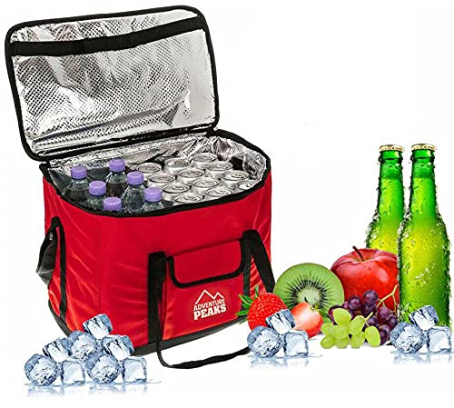 Vivo Technologies Extra Large 30L 60 Can Insulated HotCold Cooler Bag Cool Box Picnic Camping Food Drink Ice Freezer Cool with Carry Handle and Shoulder Strap