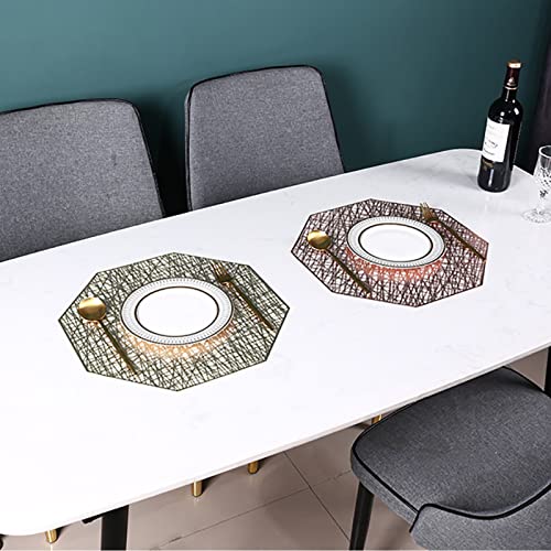 Set de table creux en PVC argenté isolant et antidérapant pour protéger votre meuble - 5