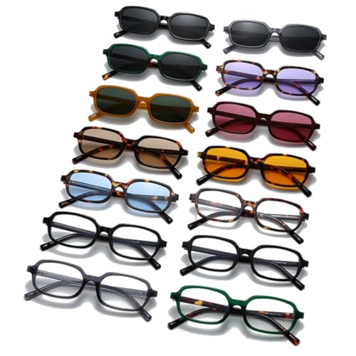 Lunettes de soleil rétro monture transparente pour masquer la fatigue - 2